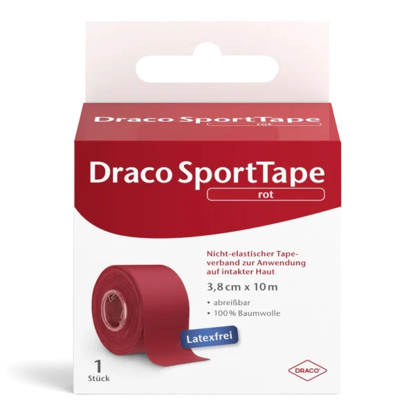 DRACO SportTape 10 m – nicht elastisches Sporttape für Stützverbände