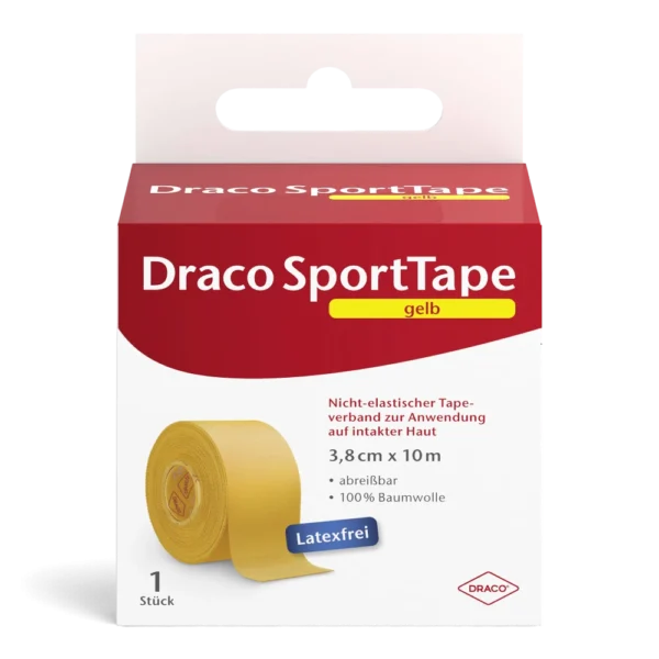 DRACO SportTape 10 m – nicht elastisches Sporttape für Stützverbände