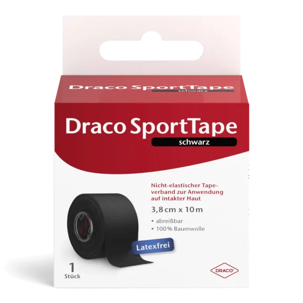 DRACO SportTape 10 m – nicht elastisches Sporttape für Stützverbände