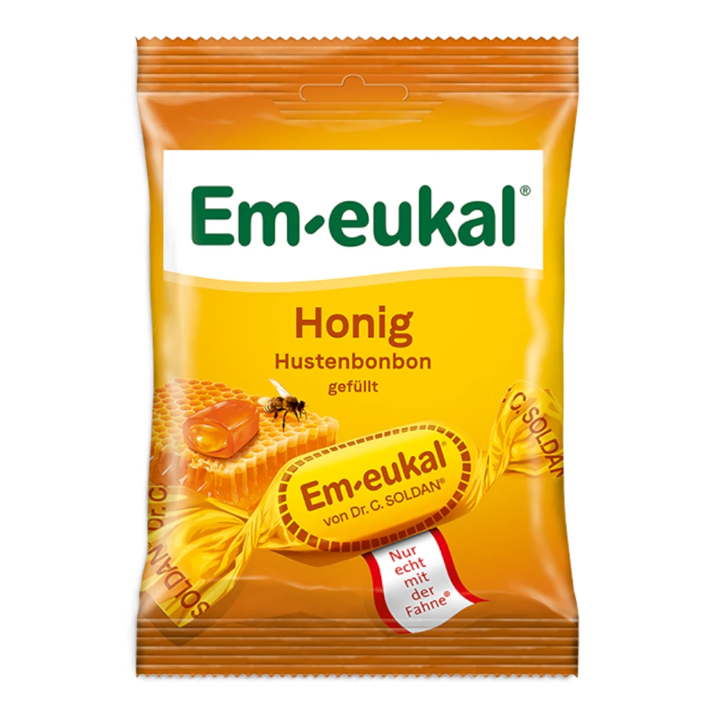 Em-eukal Honig gefüllt Hustenbonbons mit 8 % Honig 75 g