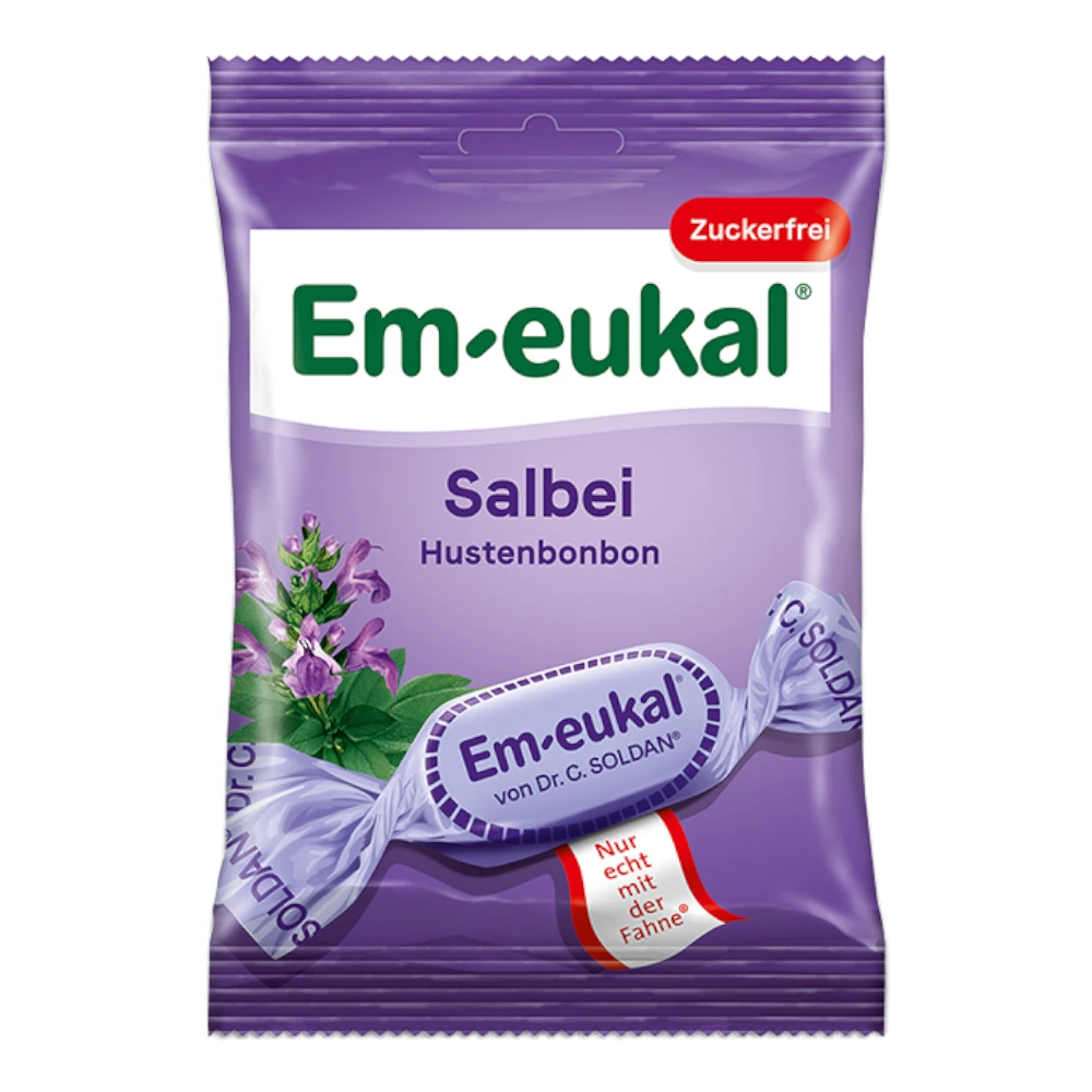 Em-eukal Salbei zuckerfrei Hustenbonbons mit Vitamin C 75 g