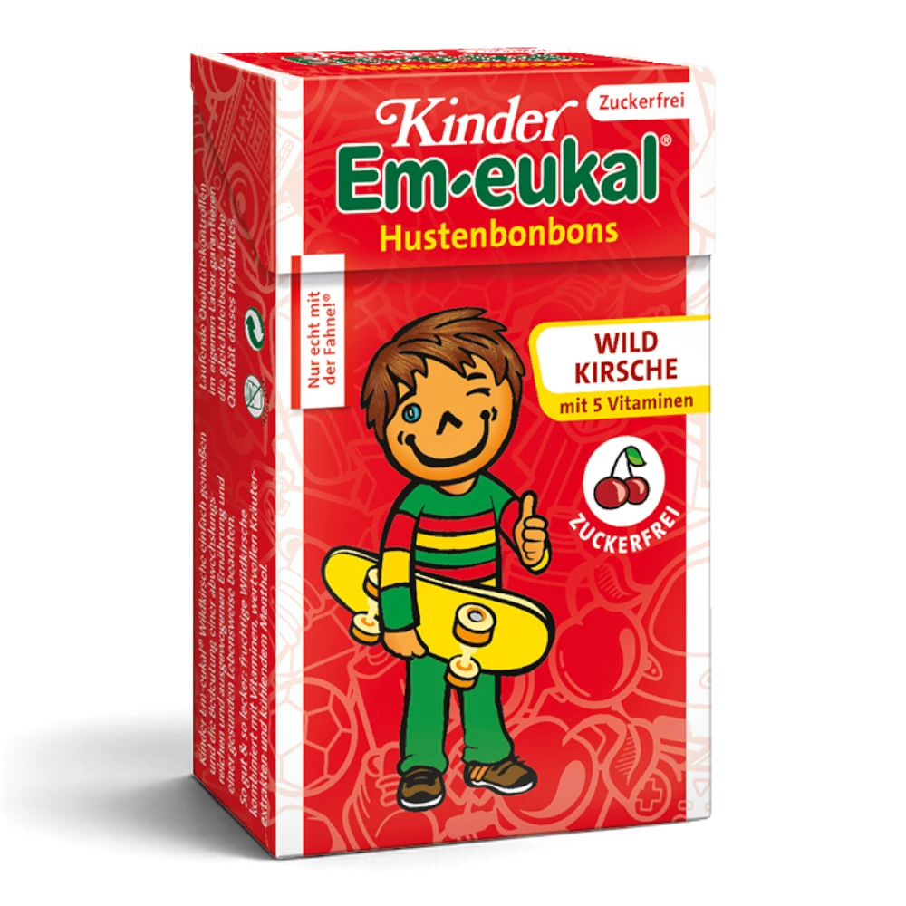 Kinder Em-eukal Wildkirsche Minis zuckerfrei mit 5 Vitaminen 40 g
