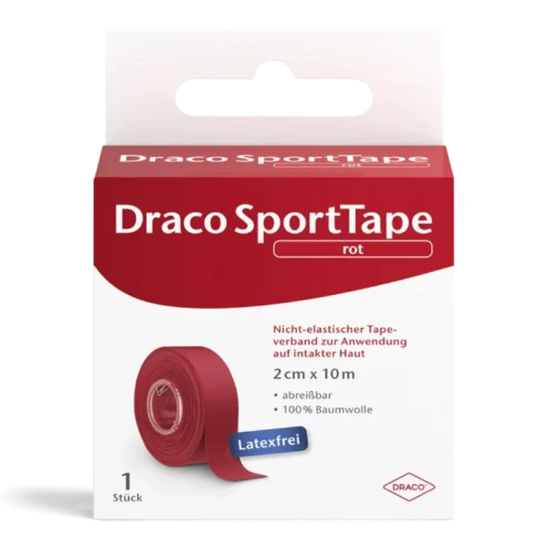 DRACO SportTape 10 m – nicht elastisches Sporttape für Stützverbände