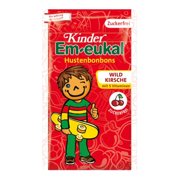 Kinder Em-eukal Wildkirsche zuckerfrei Bonbons mit 5 Vitaminen 75 g