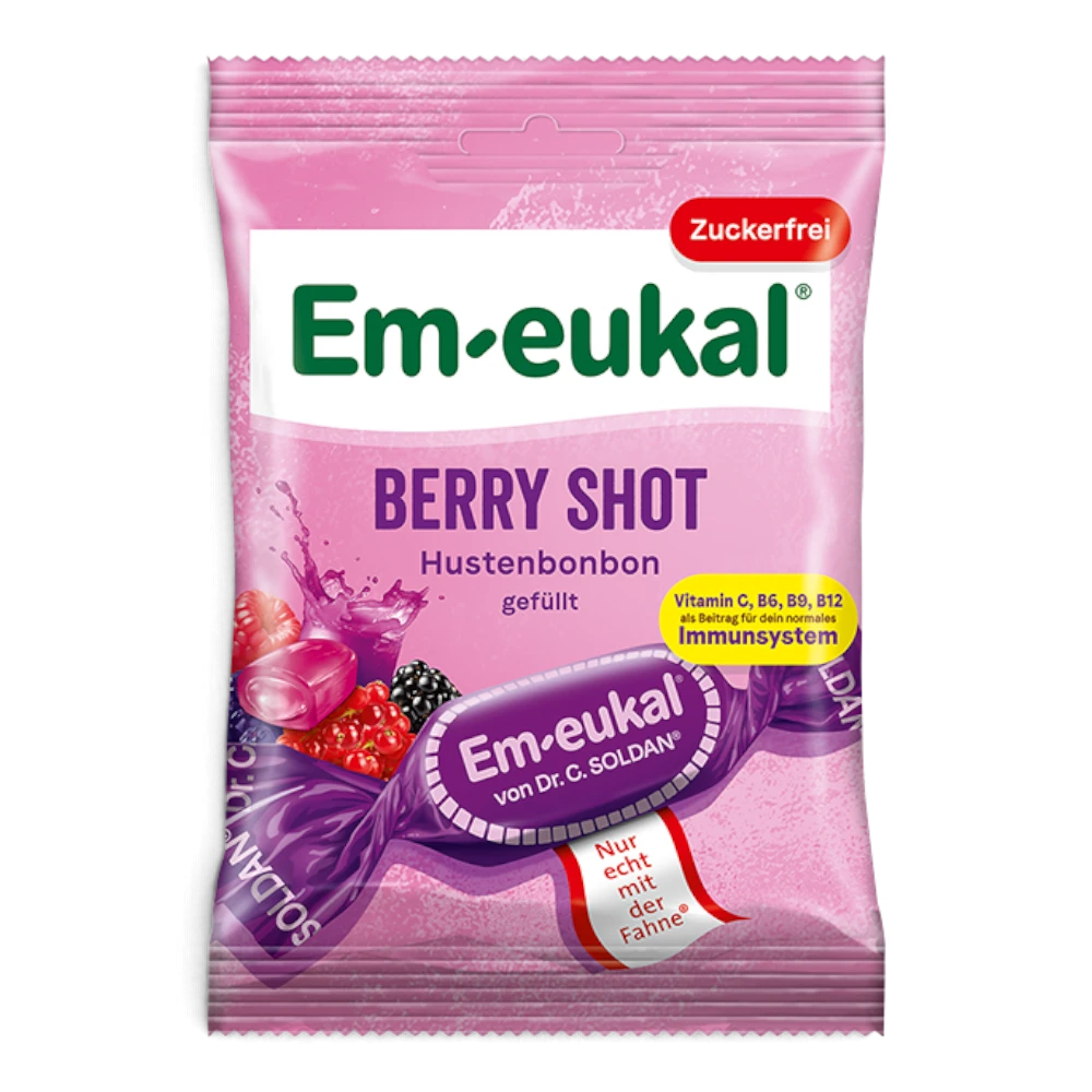 Em-eukal Berry Shot gefüllt zuckerfrei mit 10 Vitaminen 75 g