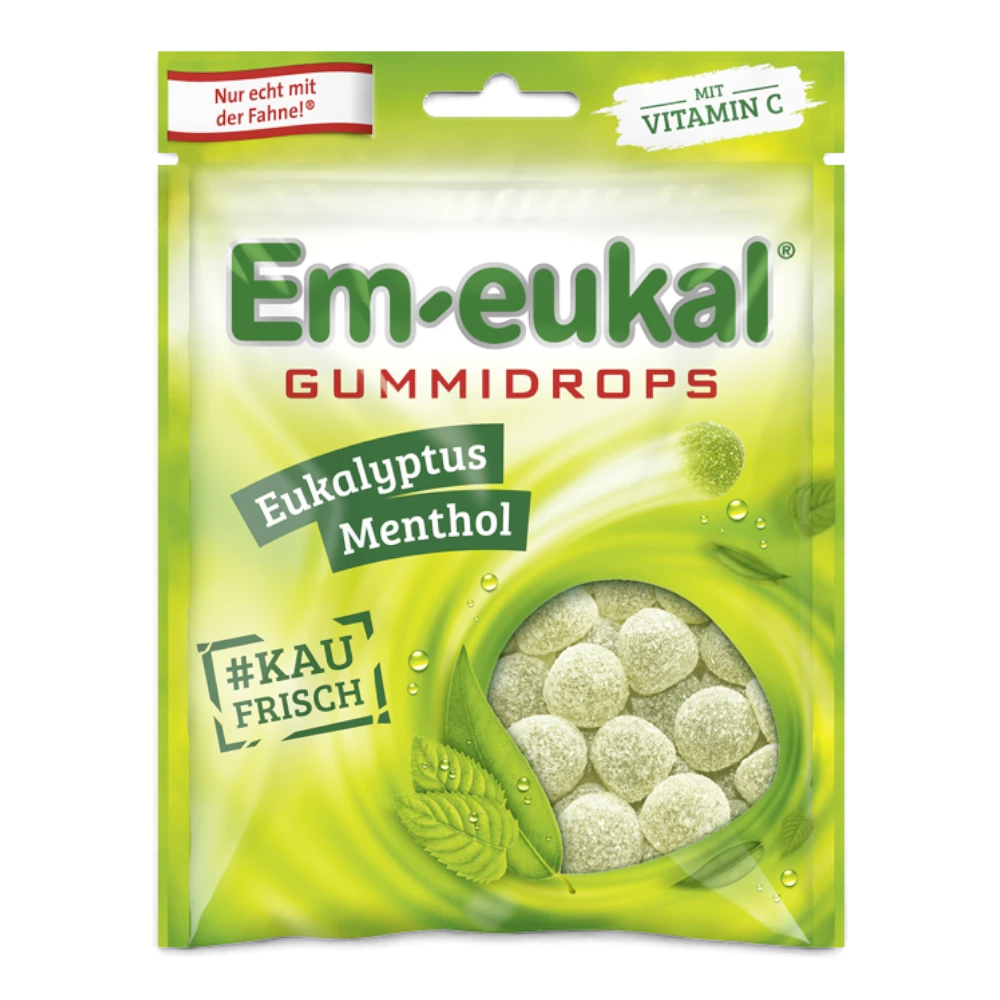 Em-eukal Gummidrops Eukalyptus-Menthol mit Vitamin C 90 g