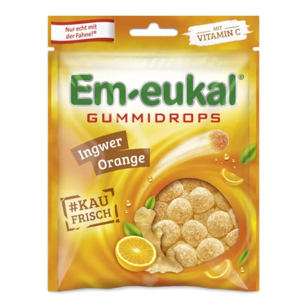 Em-eukal Gummidrops Ingwer-Orange mit Vitamin C 90 g