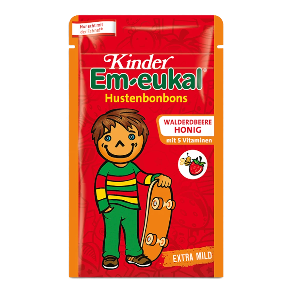 Kinder Em-eukal Walderdbeere-Honig Bonbons mit 5 Vitaminen 75 g