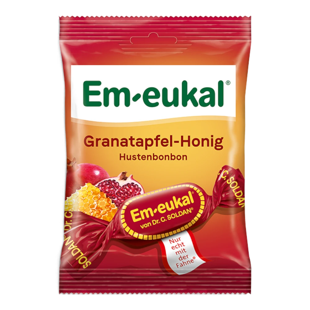 Em-eukal Granatapfel-Honig Hustenbonbons mit Vitamin C 75 g