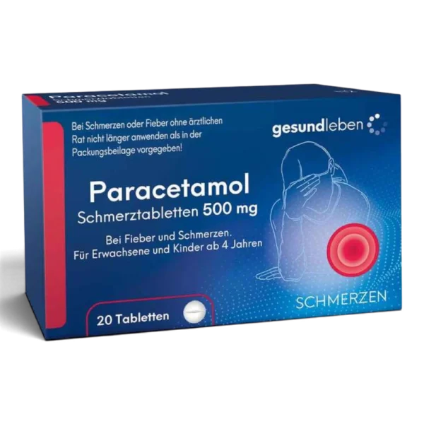 Paracetamol Schmerztabletten 500 mg – 20 Tabletten (gesundleben)