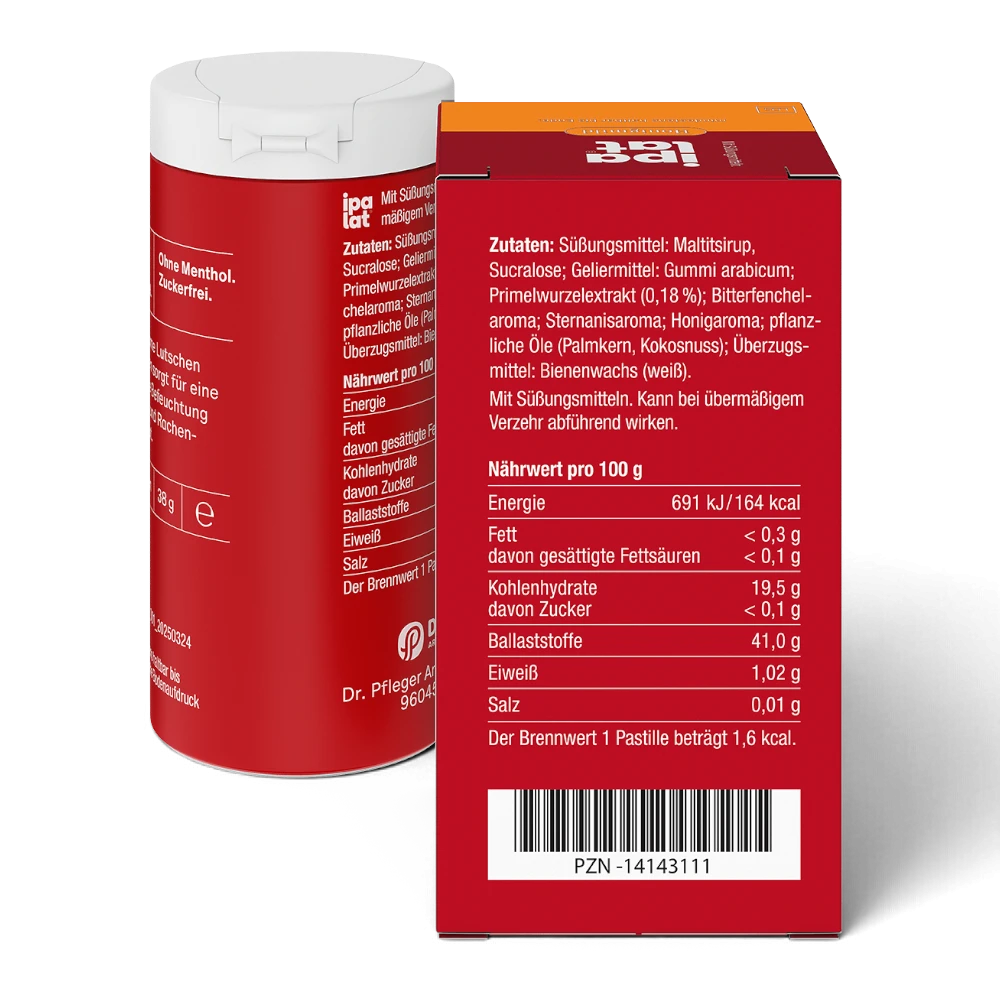 ipalat Honigmild 40 Pastillen – zuckerfrei & mentholfrei – Bild 2