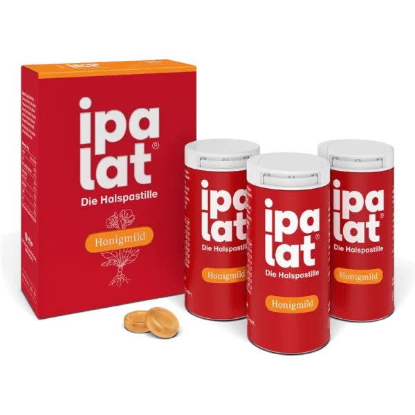 ipalat Honigmild 120 Pastillen – mentholfreie Vorratspackung