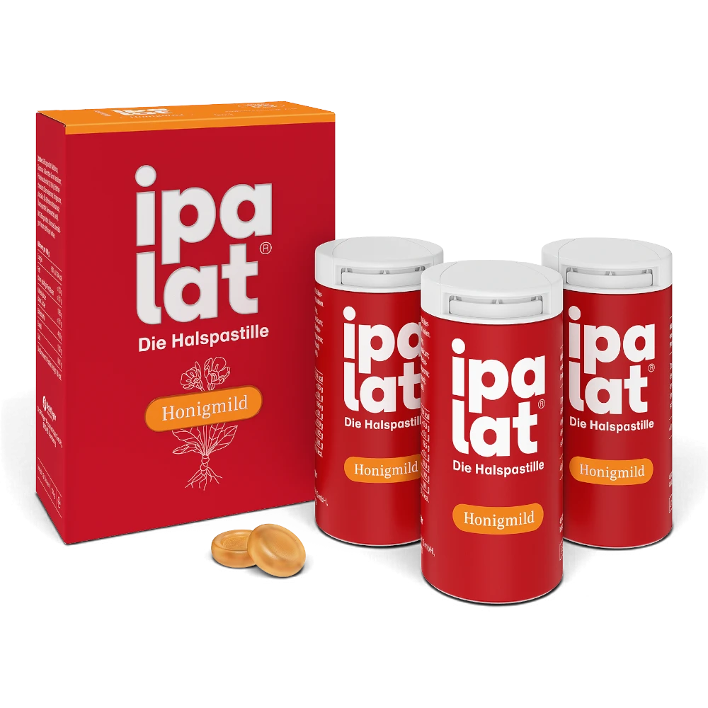 ipalat Honigmild 120 Pastillen – mentholfreie Vorratspackung
