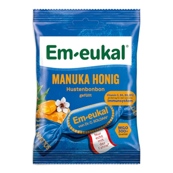 Em-eukal Manuka Honig gefüllt Hustenbonbons mit Vitaminen 75 g