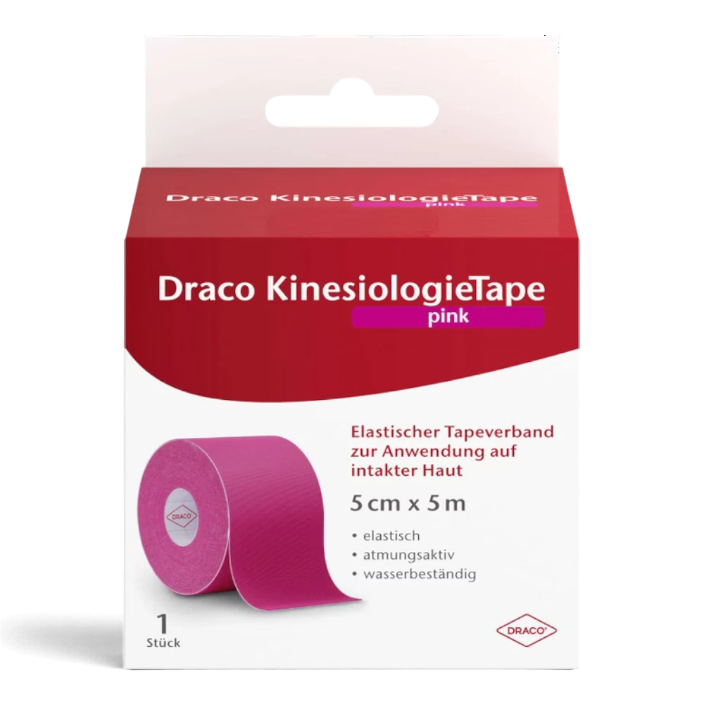 DRACO KinesiologieTape 5 cm × 5 m – elastisches Kinesiologie-Tape