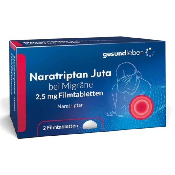 Naratriptan Juta bei Migräne 2,5 mg – 2 Filmtabletten (gesundleben)