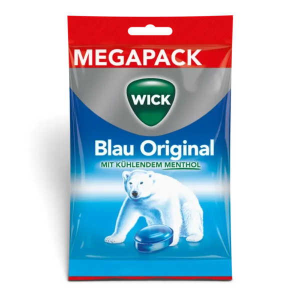 WICK Blau Original Menthol Hustenbonbons mit Zucker Megapack 144 g