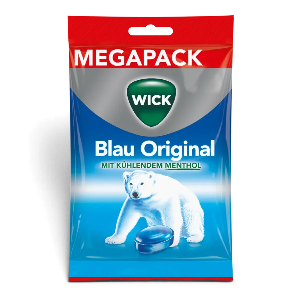 WICK Blau Original Menthol Hustenbonbons mit Zucker Megapack 144 g