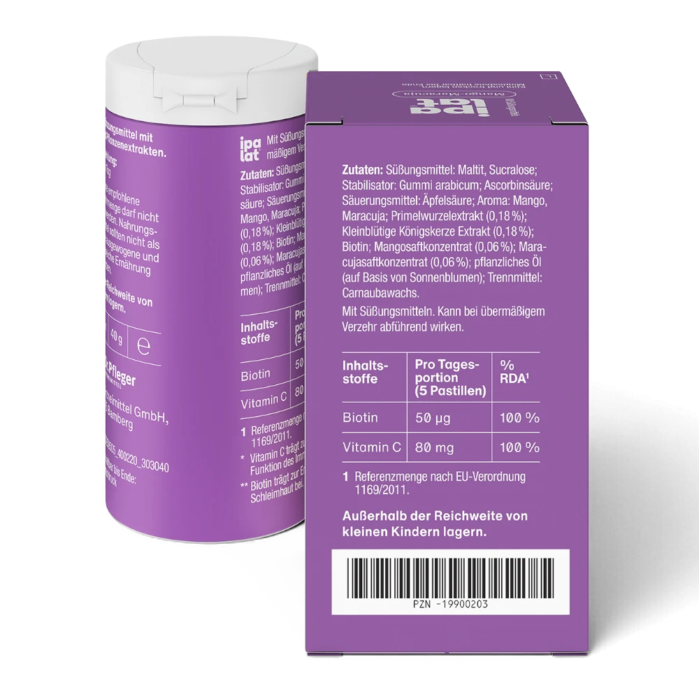 ipalat Vitaminpastille Mango-Maracuja 40 Stück – Bild 2