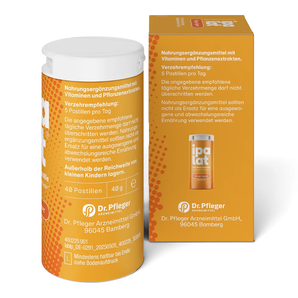 ipalat Vitaminpastille Orange-Ingwer 40 Stück – Bild 4
