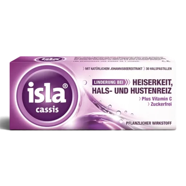 isla® cassis Halspastillen bei Hustenreiz & Heiserkeit – 30 Stück