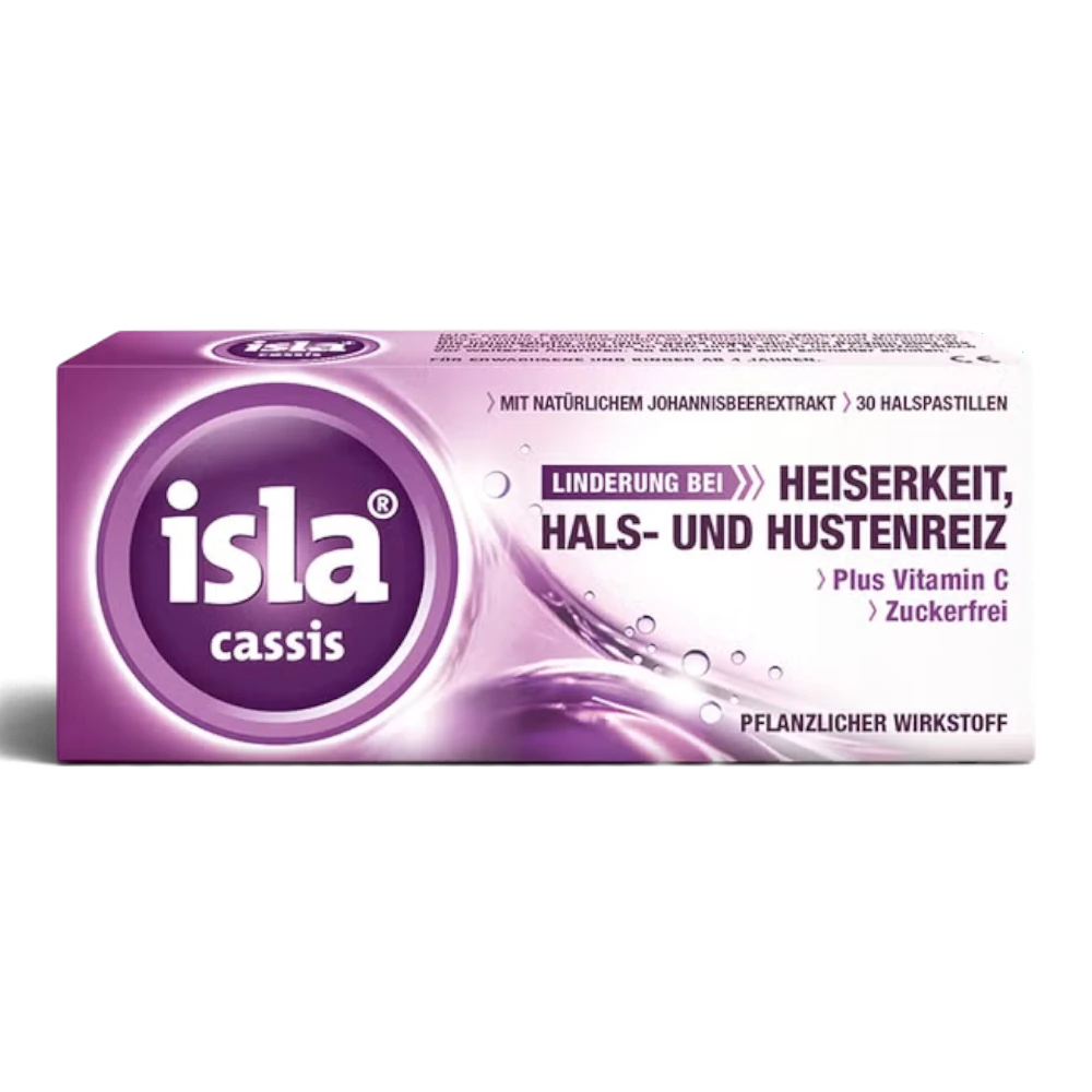 isla® cassis Halspastillen bei Hustenreiz & Heiserkeit – 30 Stück
