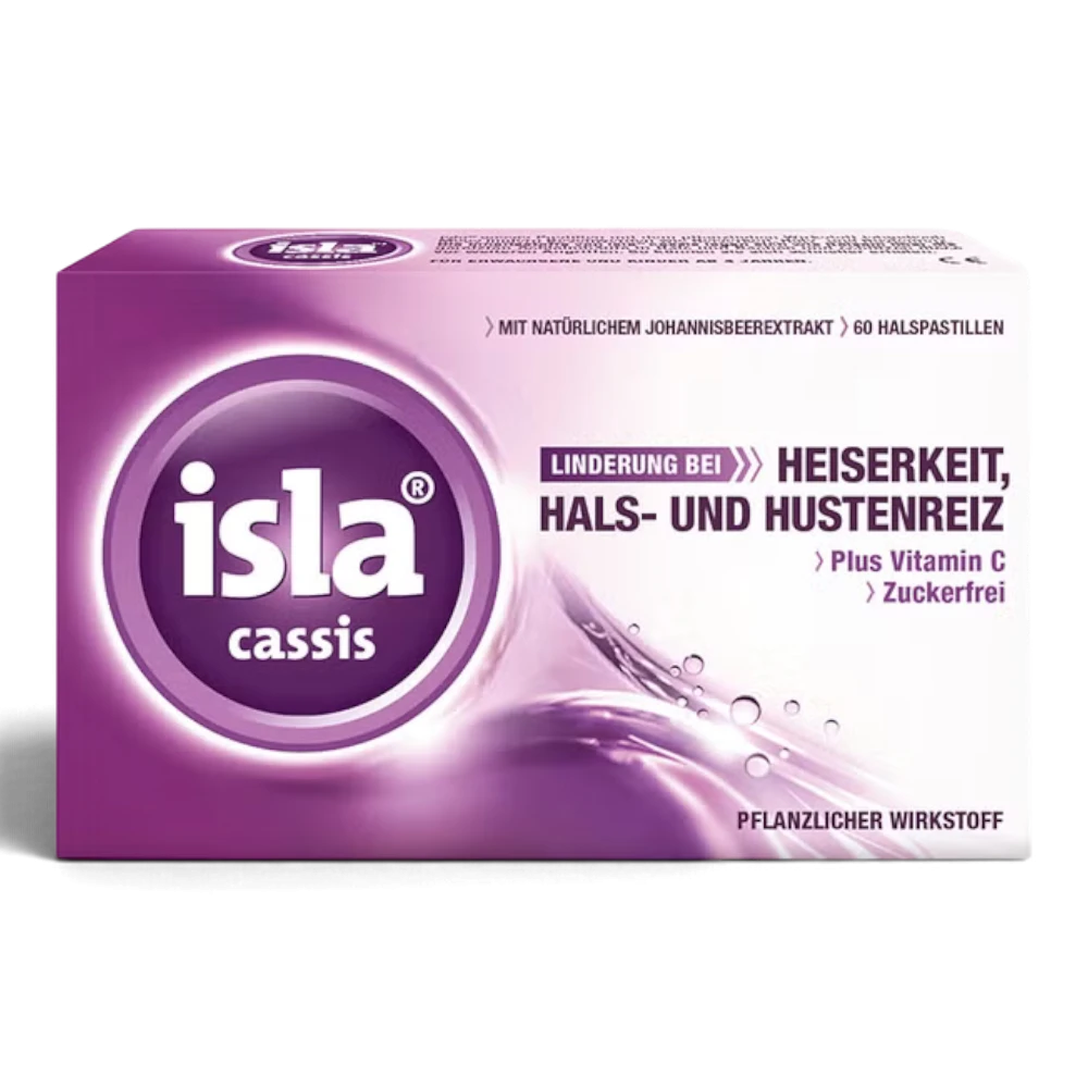 isla® cassis Halspastillen bei Hustenreiz & Heiserkeit – 60 Stück