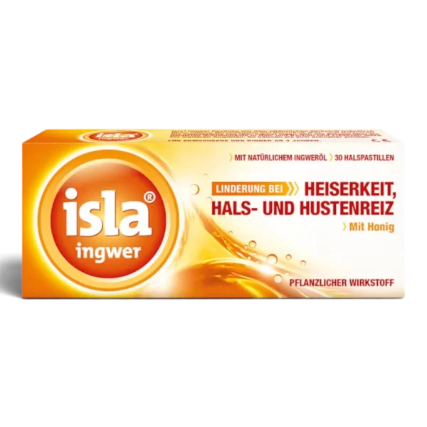 isla® ingwer Halspastillen bei Hustenreiz & Heiserkeit – 30 Stück
