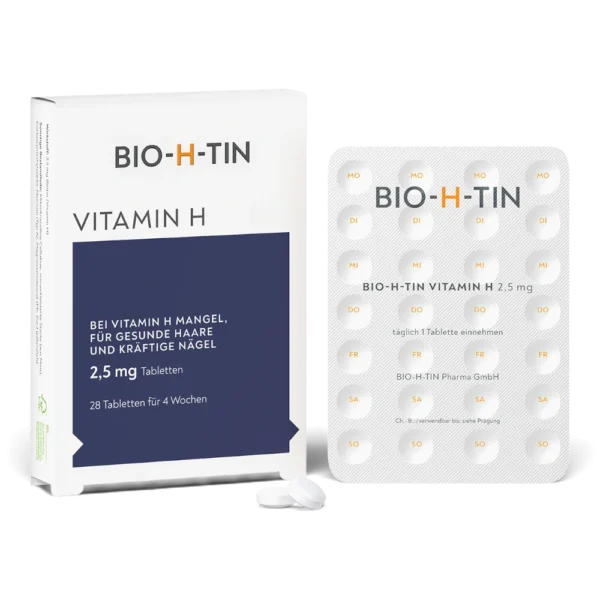 BIO-H-TIN Vitamin H 2,5 mg 28 Tabletten – Biotin für Haare & Nägel