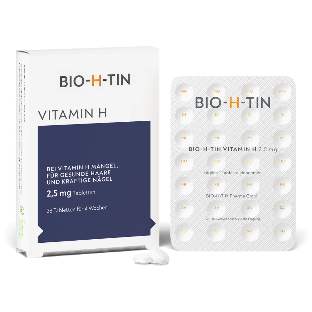 BIO-H-TIN Vitamin H 2,5 mg 28 Tabletten – Biotin für Haare & Nägel