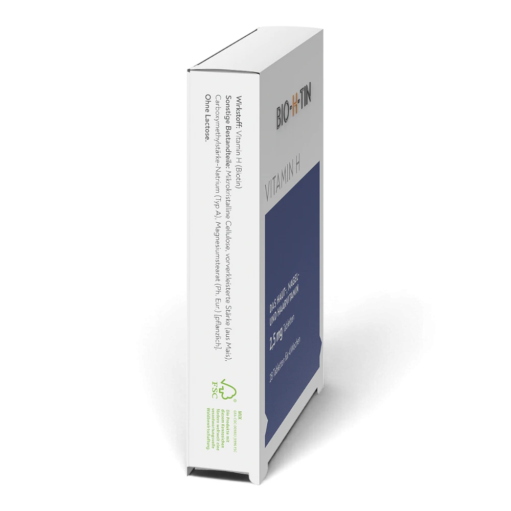 BIO-H-TIN Vitamin H 2,5 mg 28 Tabletten – Biotin für Haare & Nägel – Bild 3
