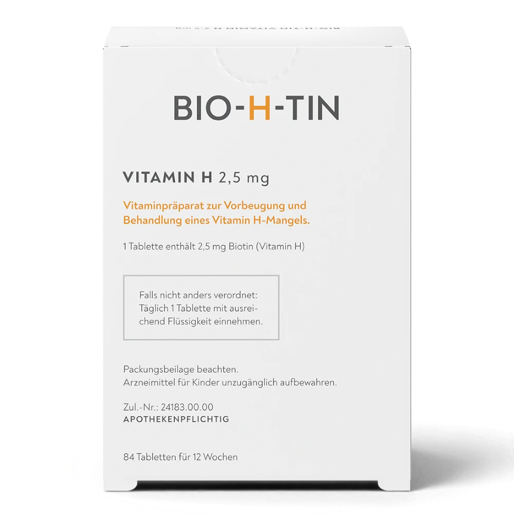 BIO-H-TIN Vitamin H 2,5 mg 84 Tabletten – Biotin für Haare & Nägel – Bild 2