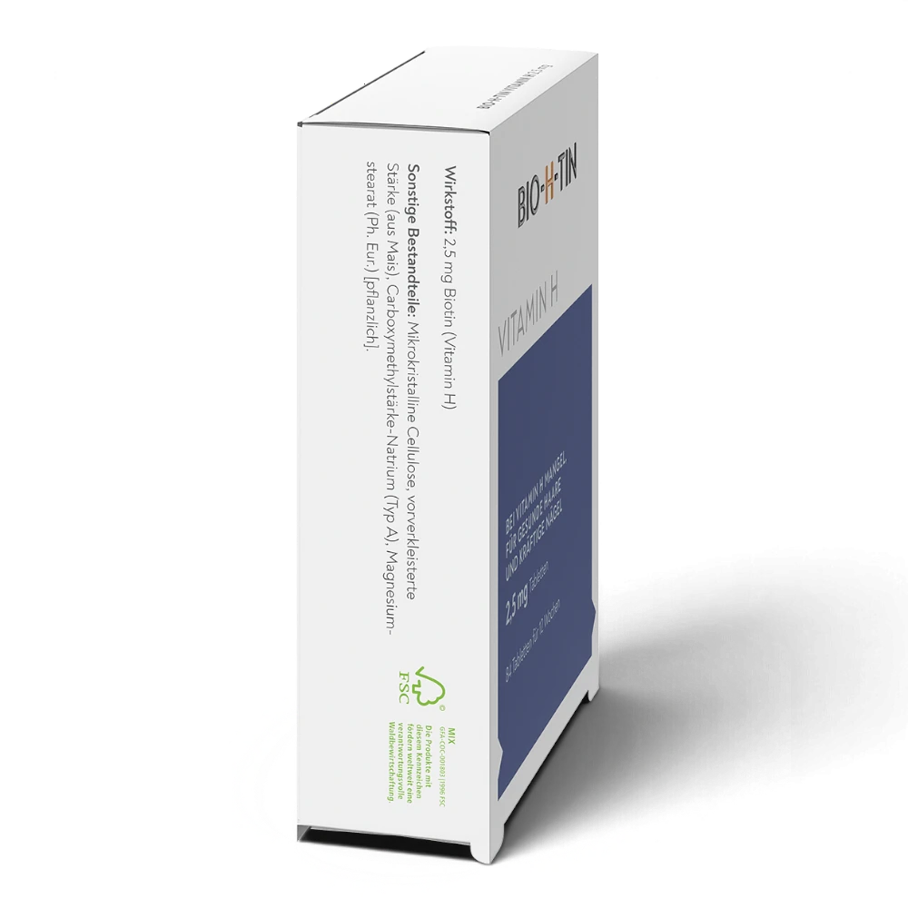 BIO-H-TIN Vitamin H 2,5 mg 84 Tabletten – Biotin für Haare & Nägel – Bild 3