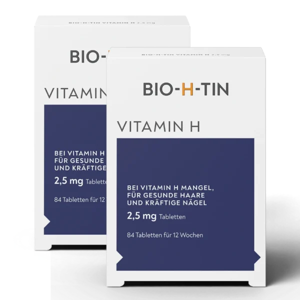 BIO-H-TIN Vitamin H 2,5 mg 2×84 Tabletten – 24 Wochen Biotin
