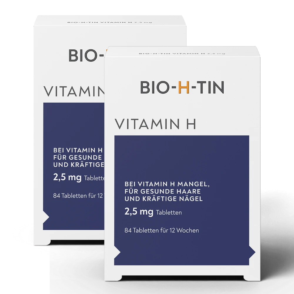 BIO-H-TIN Vitamin H 2,5 mg 2×84 Tabletten – 24 Wochen Biotin