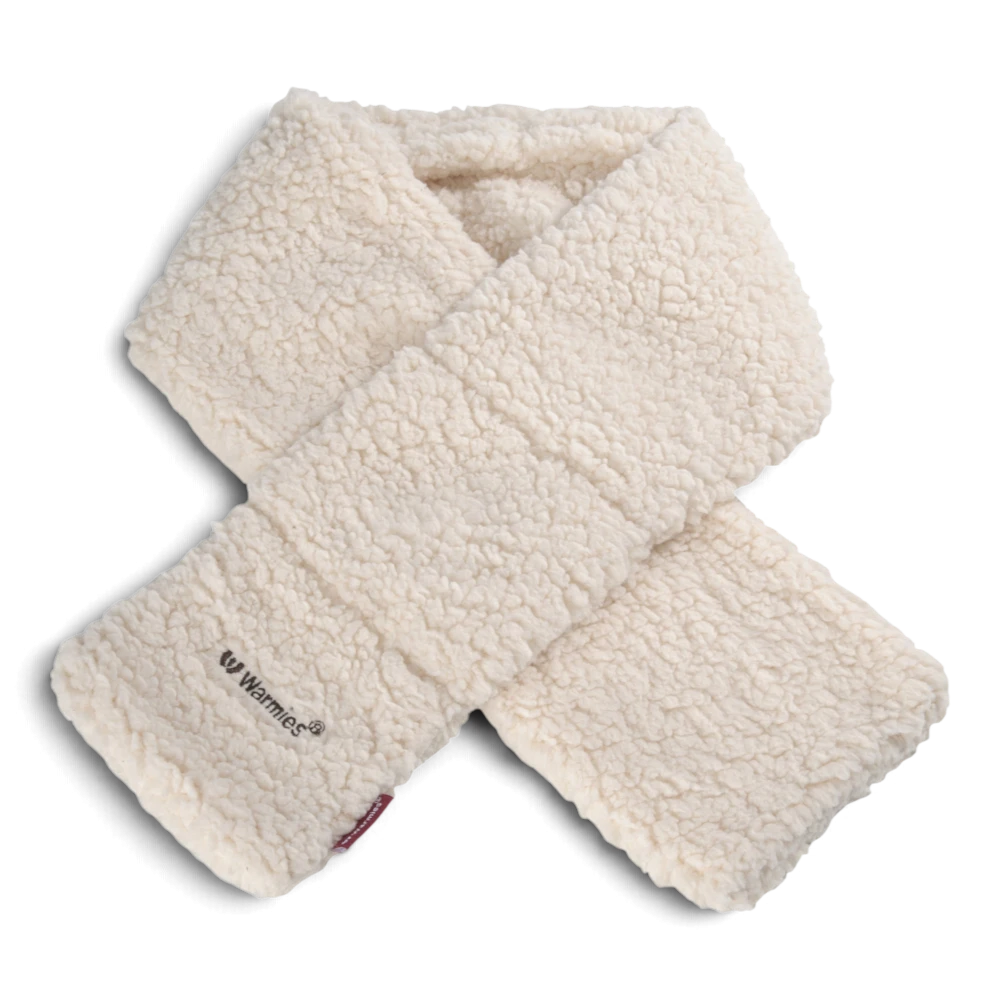 Warmies® Schal Sherpa beige – Wärmeschal mit Naturfüllung