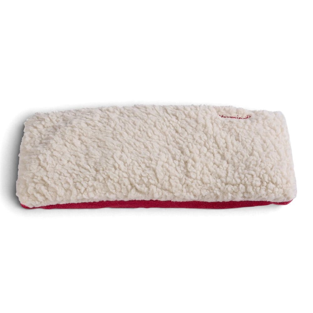 Warmies® Hot Pak Sherpa beige/rot – flexibles Wärmekissen mit Naturfüllung