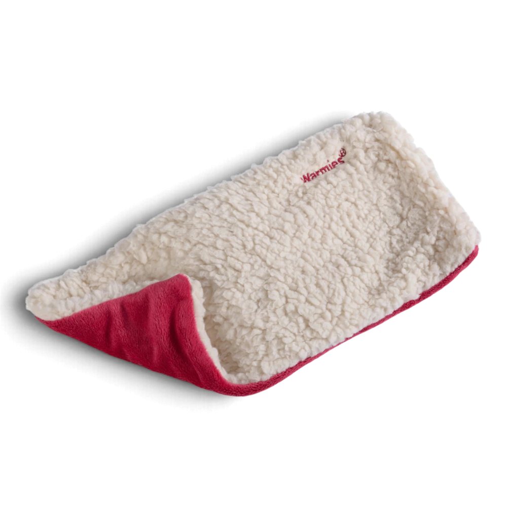 Warmies® Hot Pak Sherpa beige/rot – flexibles Wärmekissen mit Naturfüllung – Bild 2