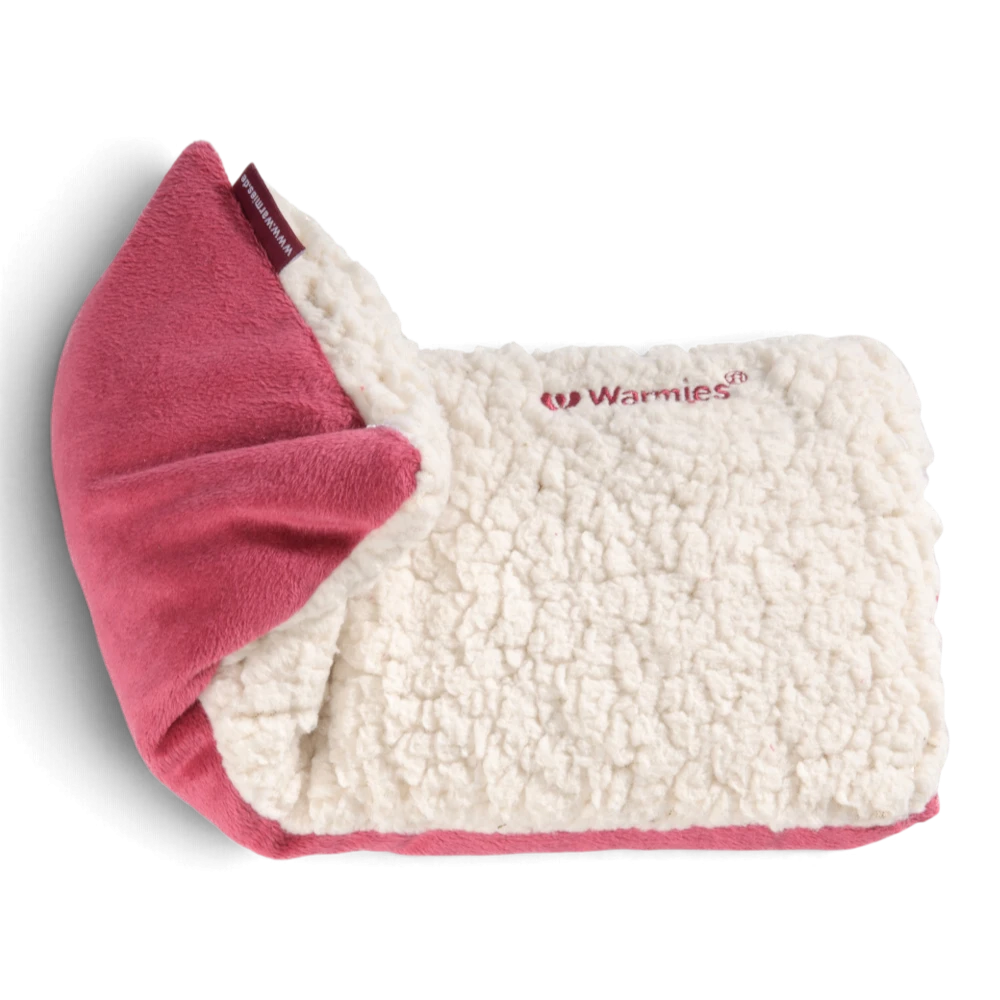 Warmies® Hot Pak Sherpa beige/rot – flexibles Wärmekissen mit Naturfüllung – Bild 3