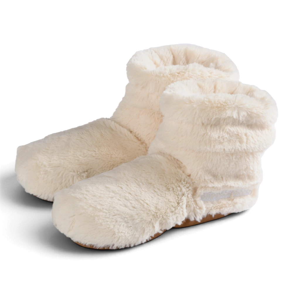 Warmies® Slippies Boots Deluxe beige Gr. 37–42 – wärmende Slippies mit Lavendelduft