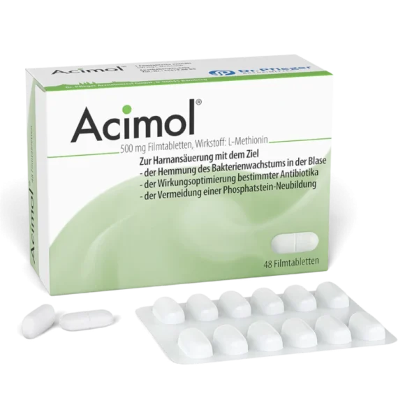 Acimol 500 mg 48 Filmtabletten – Harnansäuerung mit L-Methionin