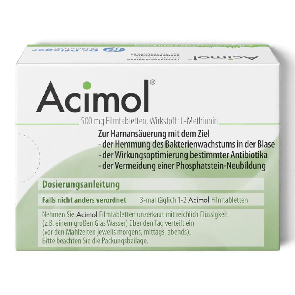 Acimol 500 mg 48 Filmtabletten – Harnansäuerung mit L-Methionin – Bild 2
