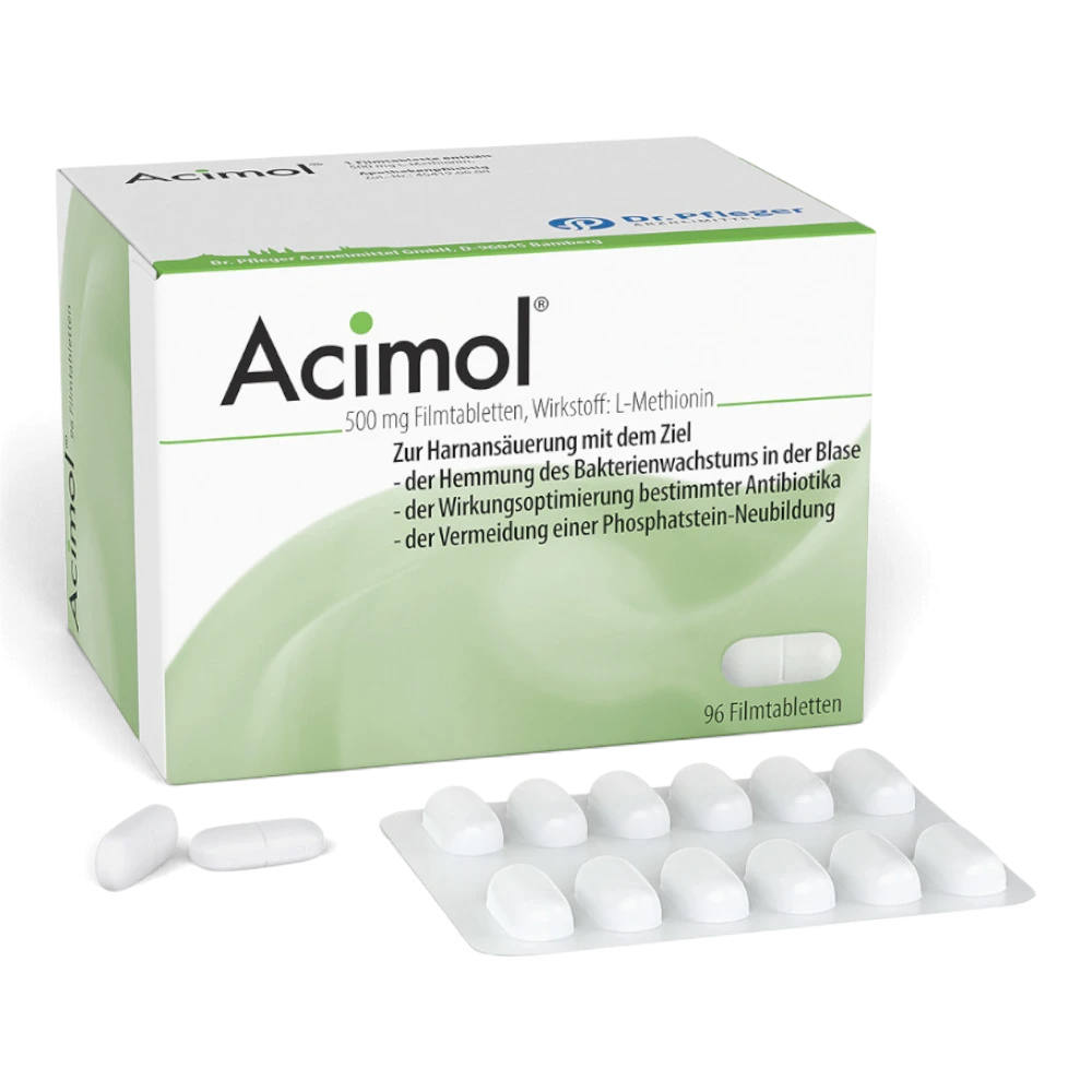 Acimol 500 mg 96 Filmtabletten – Harnansäuerung mit L-Methionin