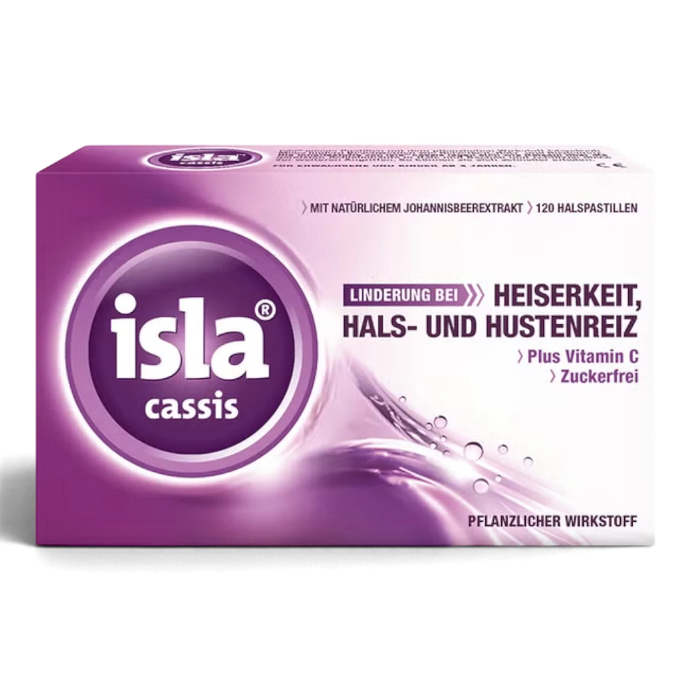 isla® cassis Halspastillen bei Hustenreiz & Heiserkeit – 120 Stück
