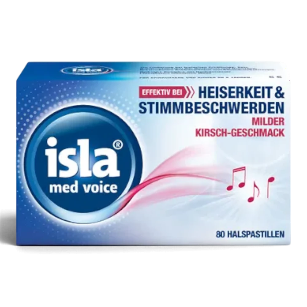 isla® med voice Halspastillen bei Heiserkeit & Stimmbeschwerden – 80 Stück